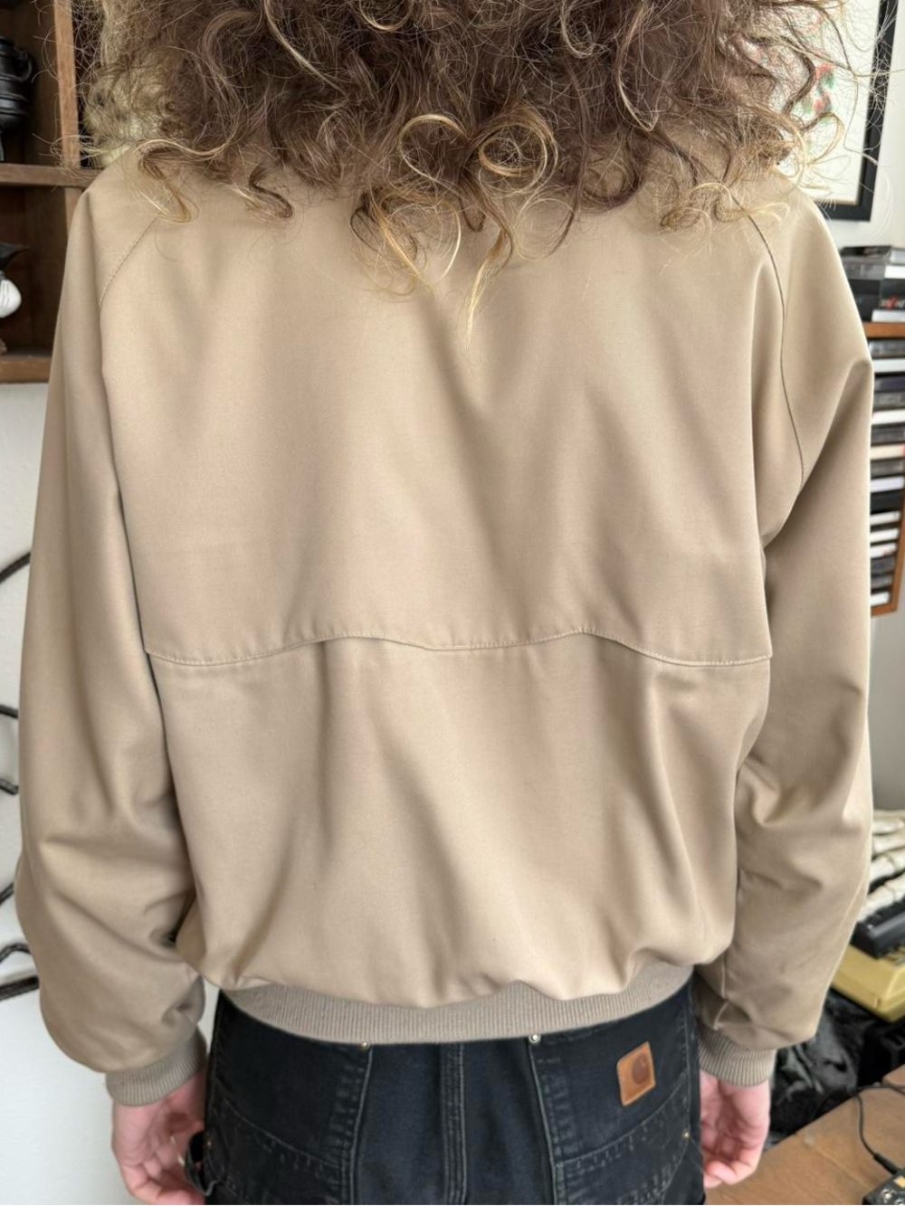 Vintage 90s Tan Harrington Jacket ~ Size XL - Picture 3 of 8